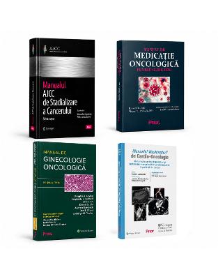 Pachet Oncologie Clinica: 4 manuale pentru stadializare, medicatie oncologica, ginecologie oncologica si cardio-oncologie