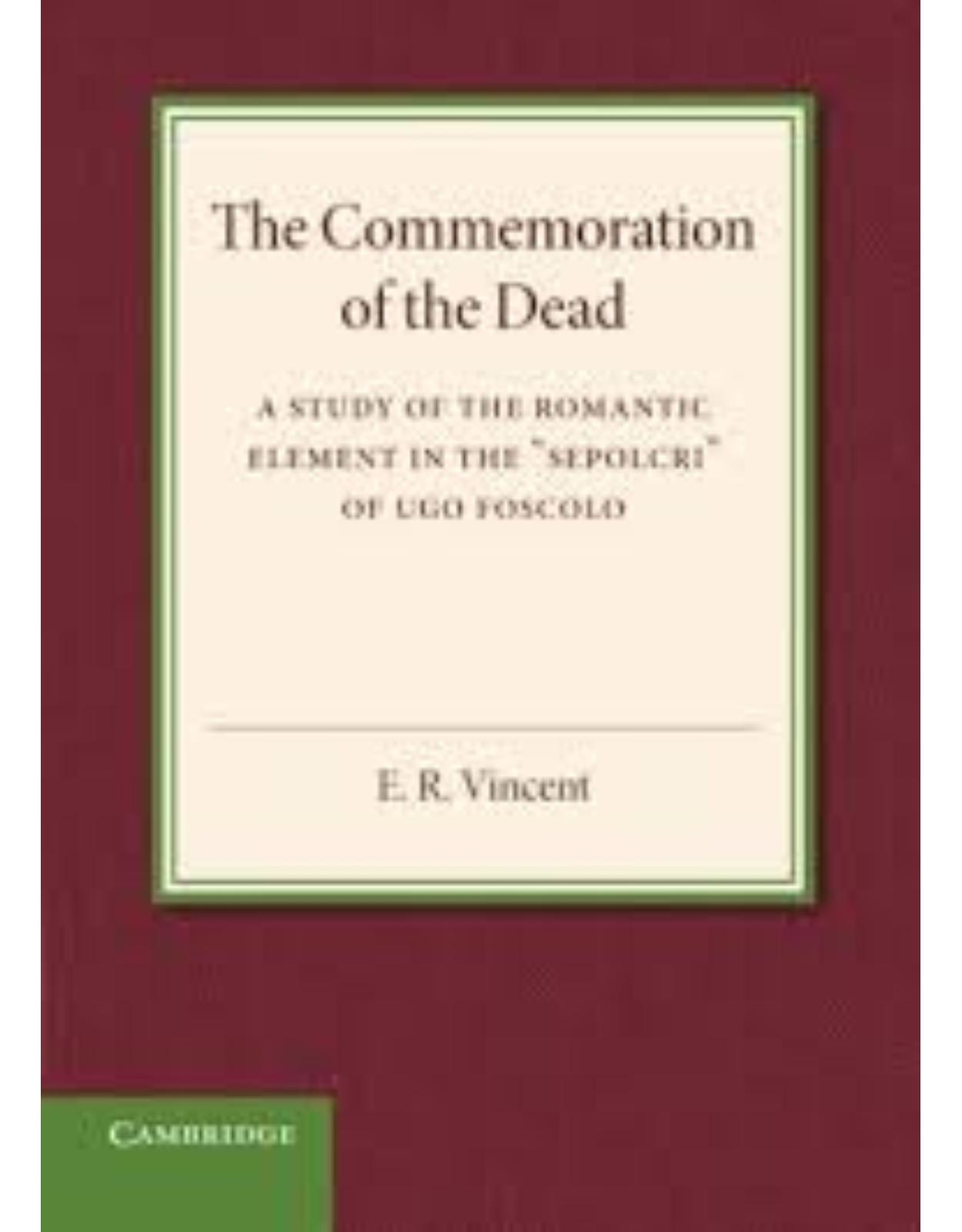 The Commemoration of the Dead: An Inaugural Lecture