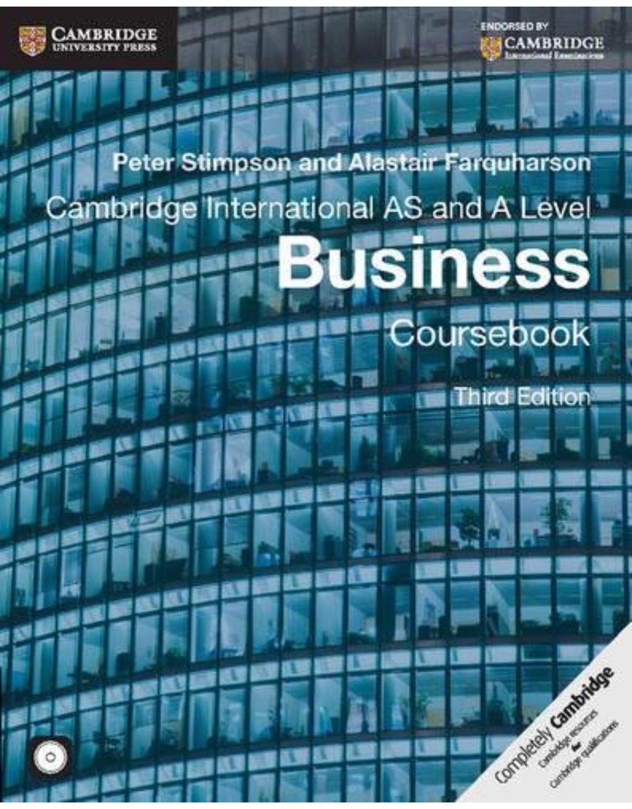 Cambridge International AS and A Level Business Coursebook with CD-ROM (Cambridge International Examinations)