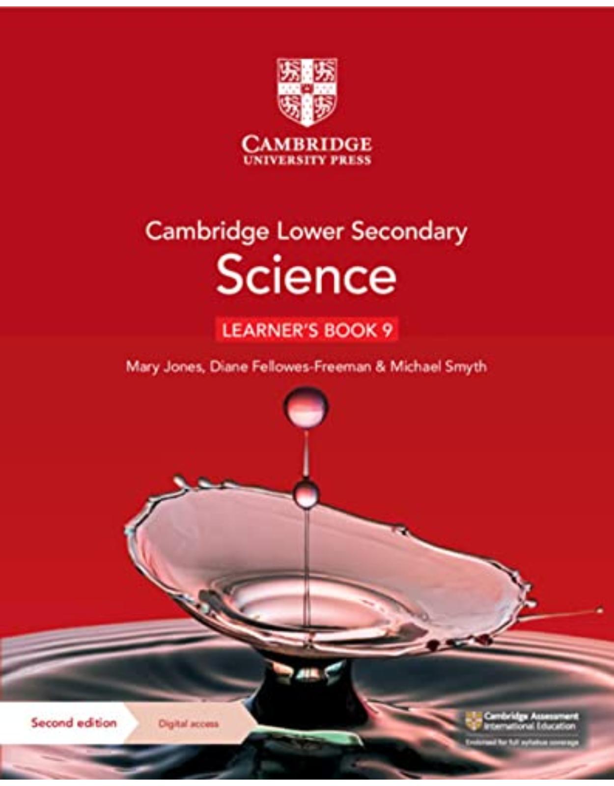 Cambridge Lower Secondary Science Learners Book 9 with Digital Access (1 Year)