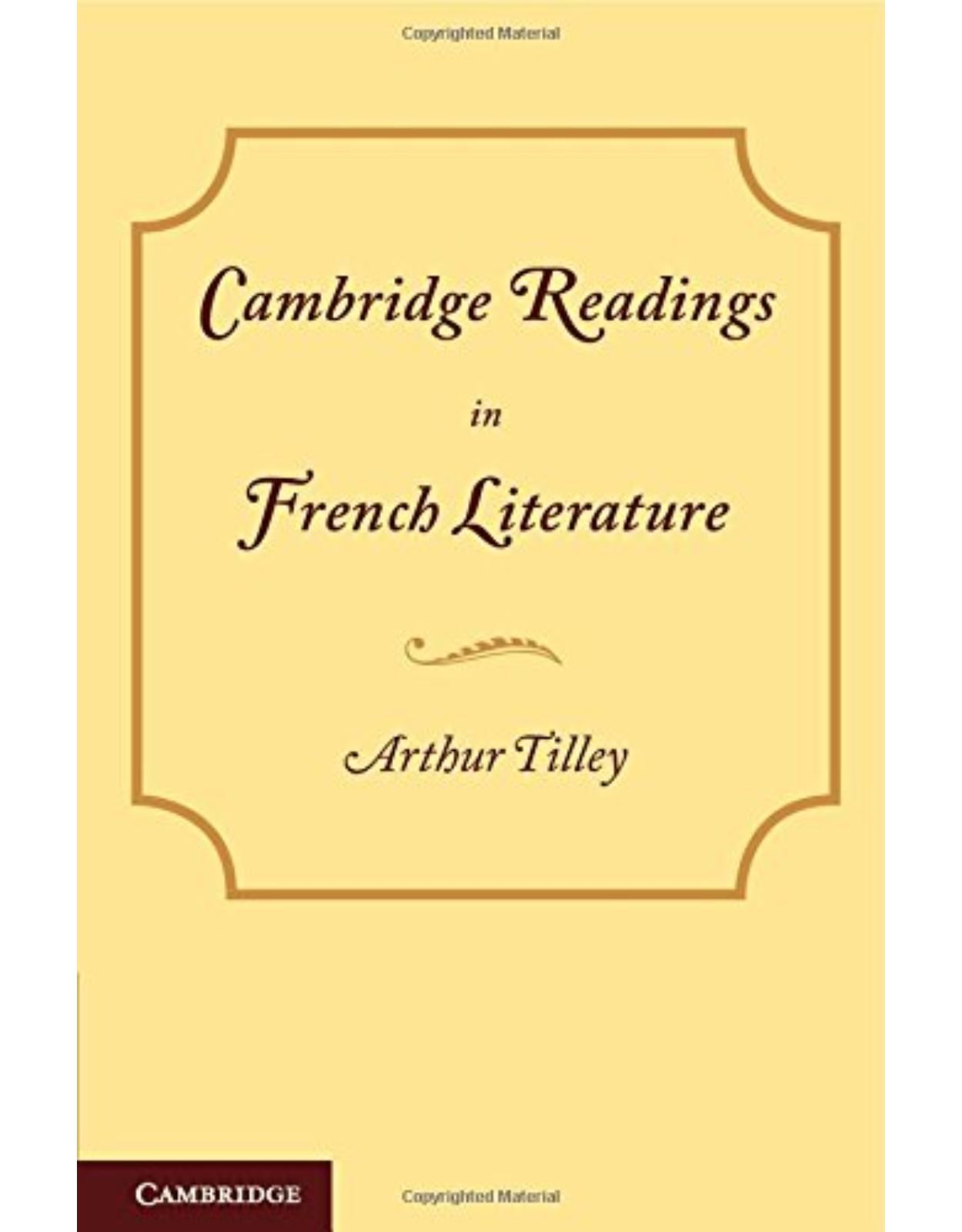 Cambridge Readings in French Literature
