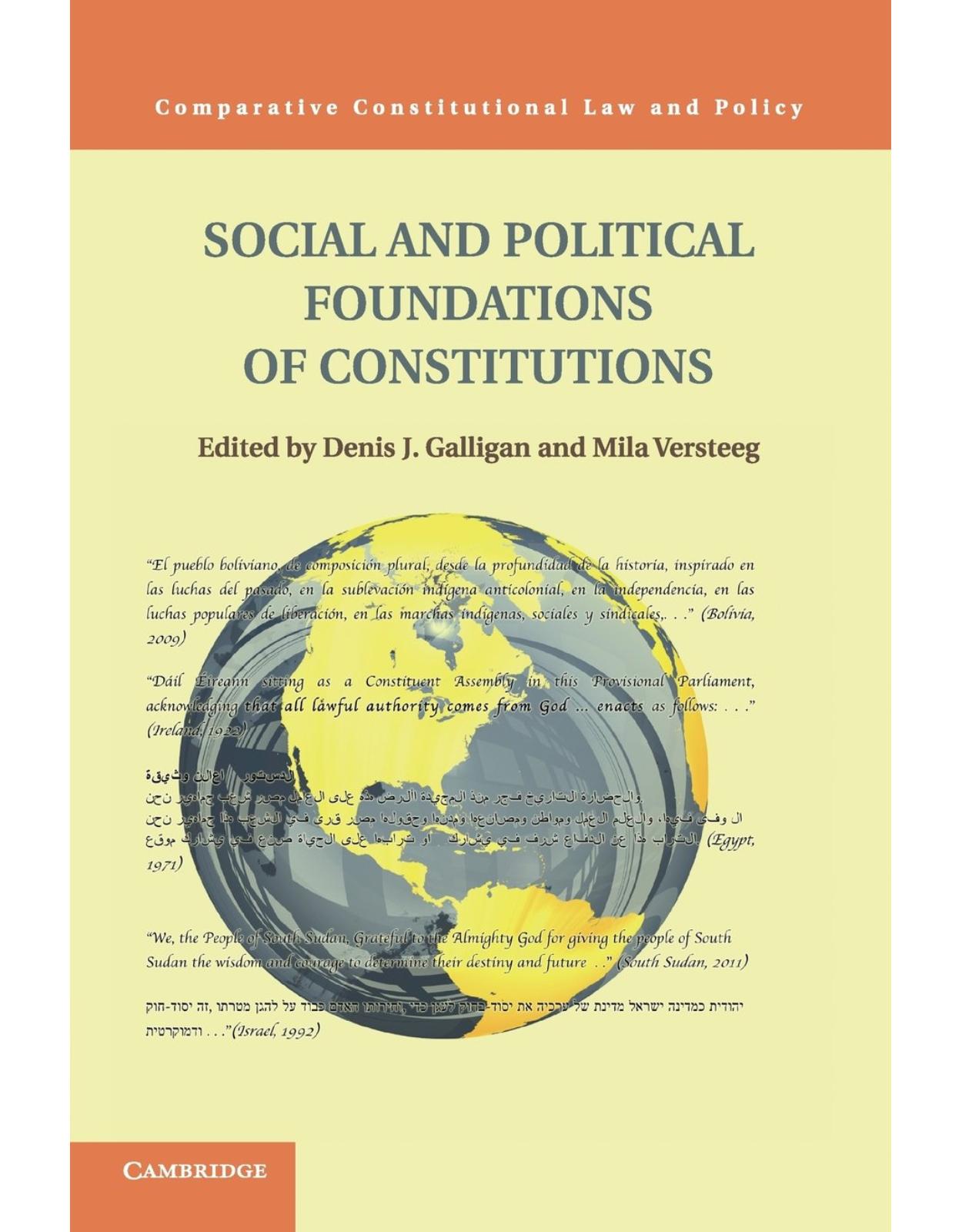 Social and Political Foundations of Constitutions (Comparative Constitutional Law and Policy)