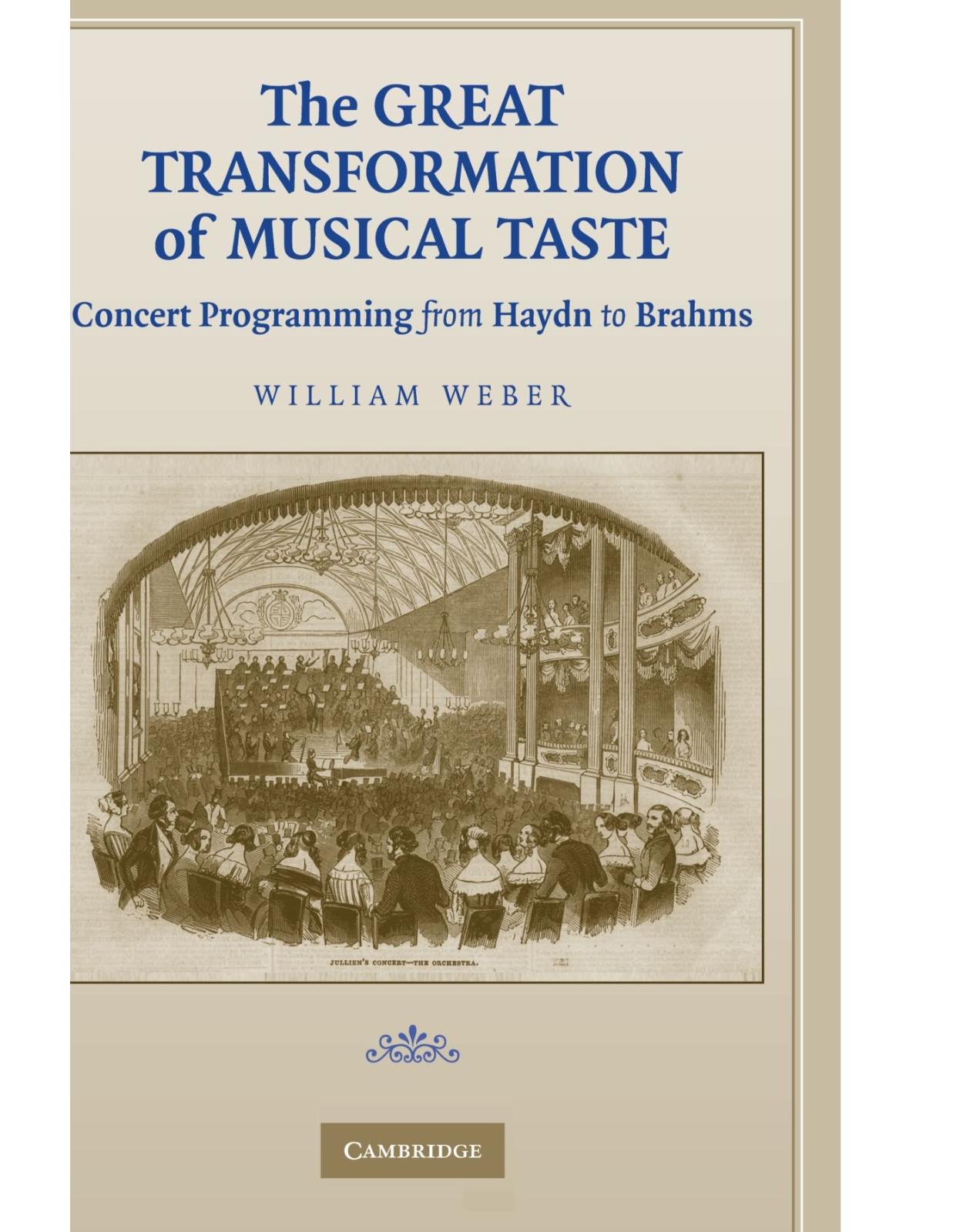 The Great Transformation of Musical Taste: Concert Programming from Haydn to Brahms