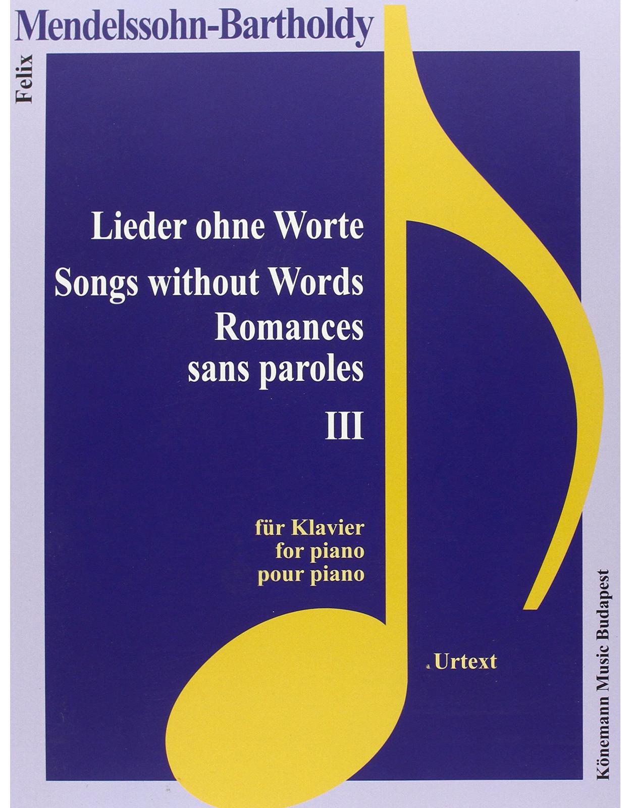 Mendelssohn-Bartholdy, Lieder ohne Worte III