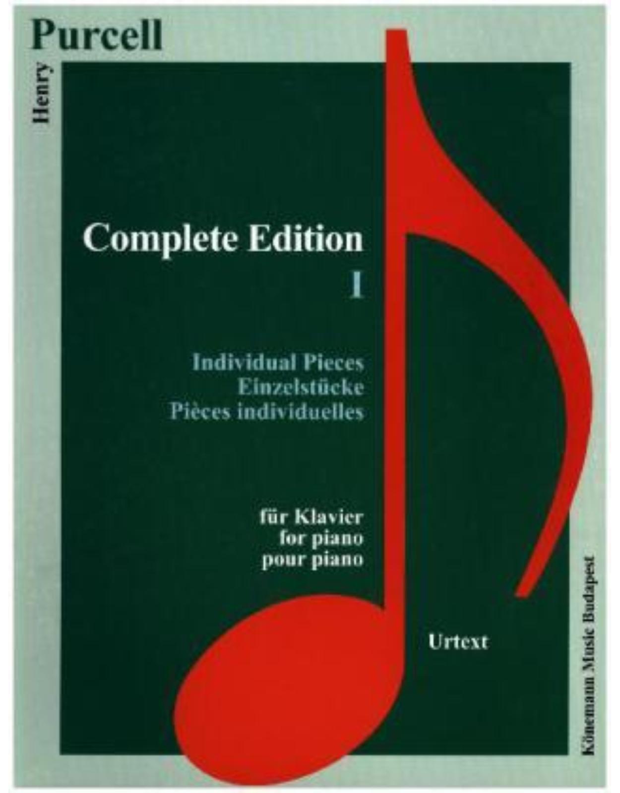 Purcell, Complete Edition I Individual Pieces 