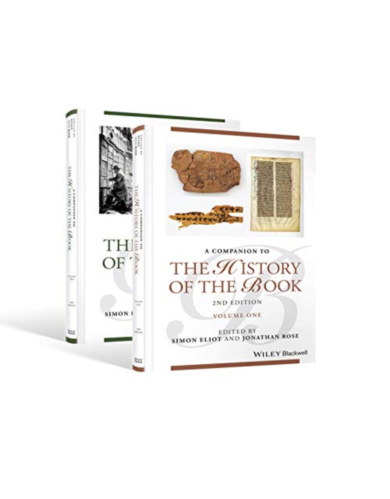Companion to the History of the Book, 2 Volume Set, 2nd Edition