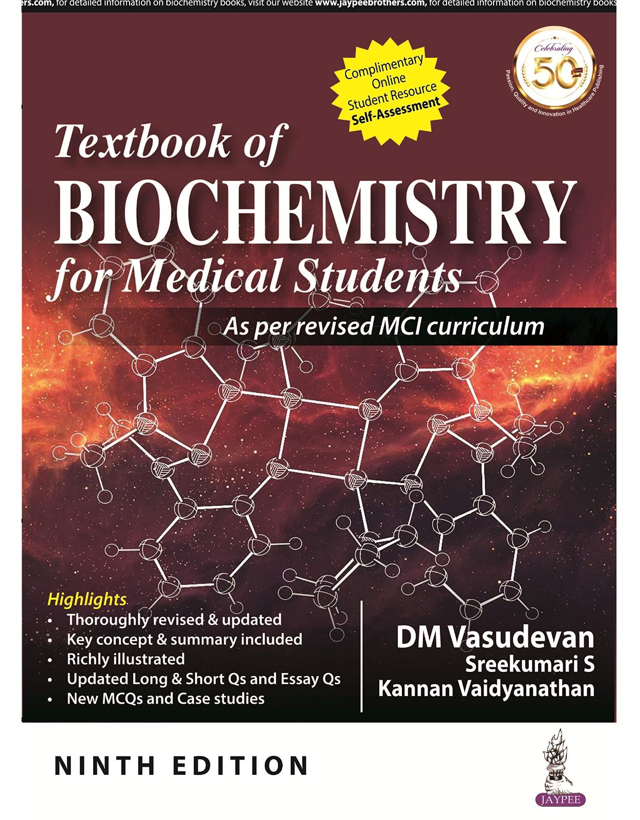 Textbook of Biochemistry for Medical Students