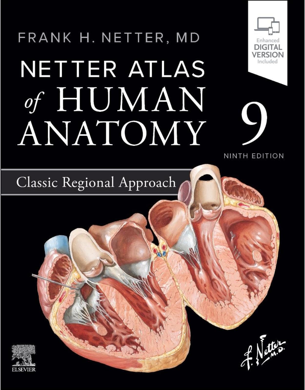 Netter Atlas of Human Anatomy: Classic Regional Approach, 9th Edition