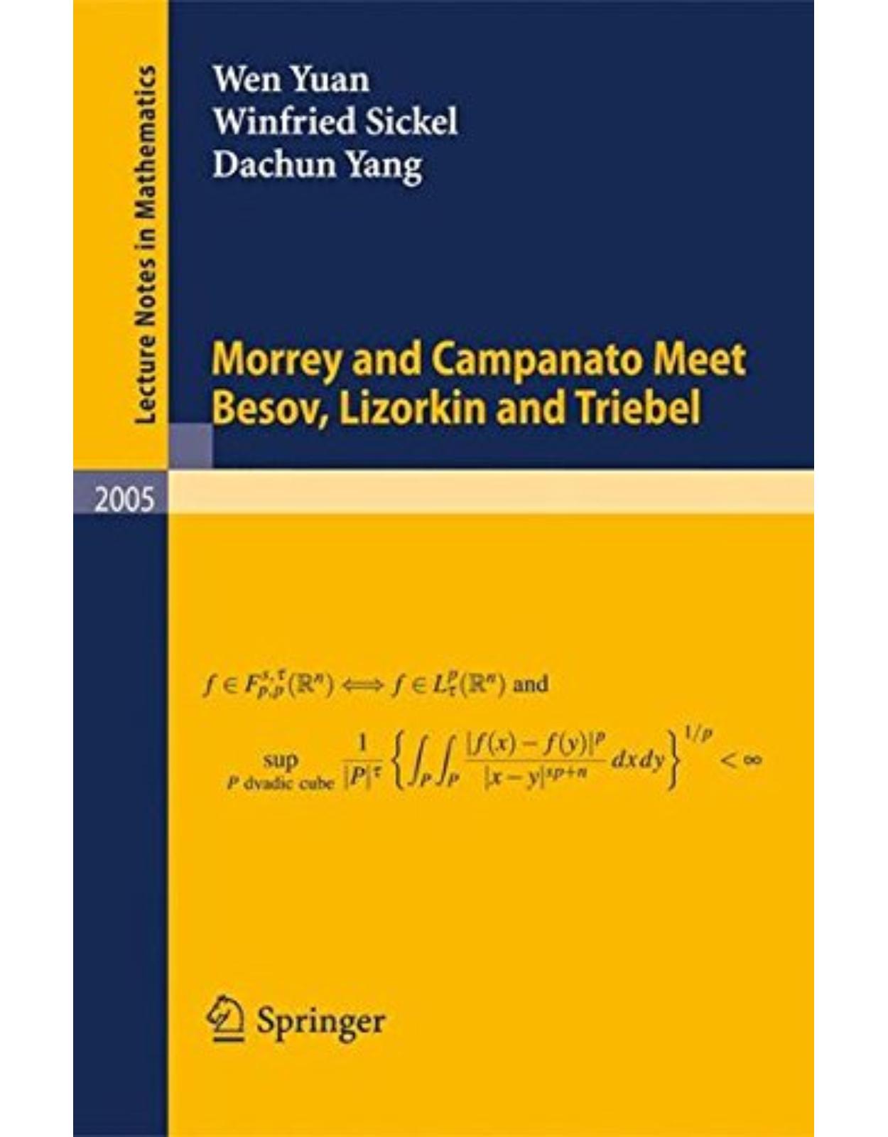 Morrey and Campanato Meet Besov, Lizorkin and Triebel
