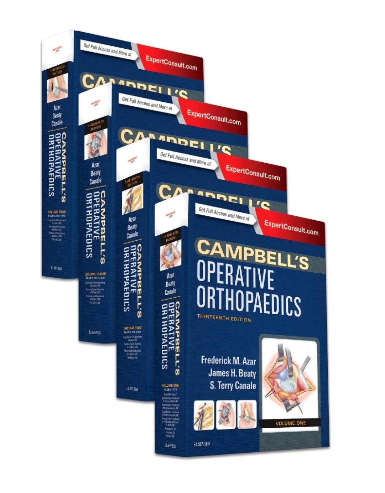Campbell's Operative Orthopaedics, 4-Volume Set, 13th Edition 