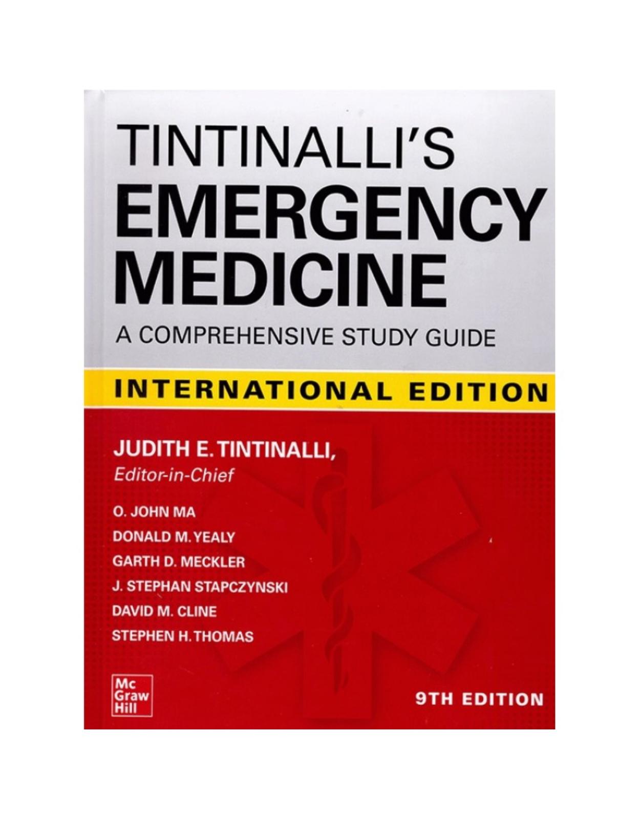 Ie Tintinalli's Emergency Medicine: A Comprehensive Study Guide, 9th Edition
