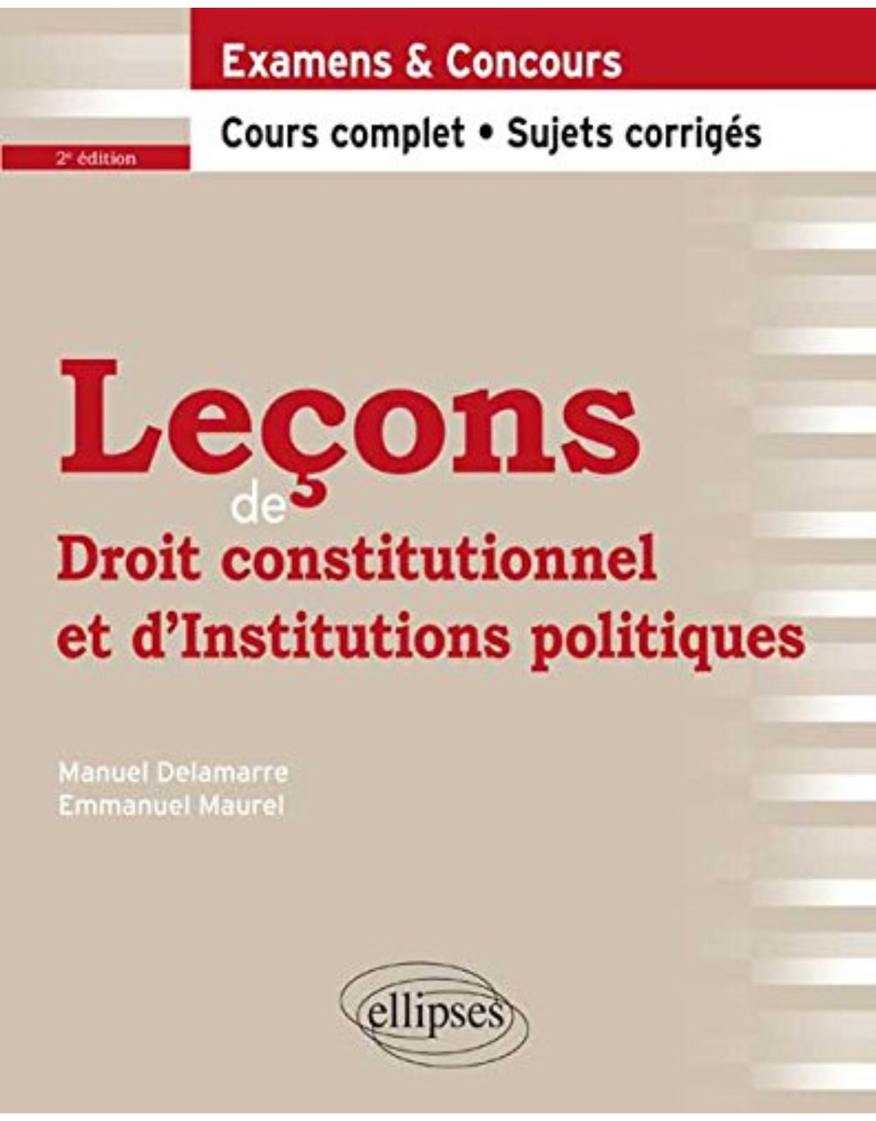 Leçons de droit constitutionnel et d'institutions politiques