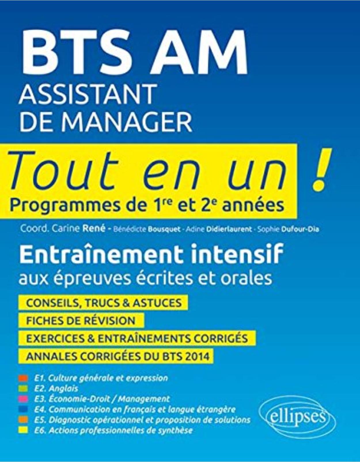 BTS AM assistant de manager : Tout en un : programmes de 1re et 2e années 