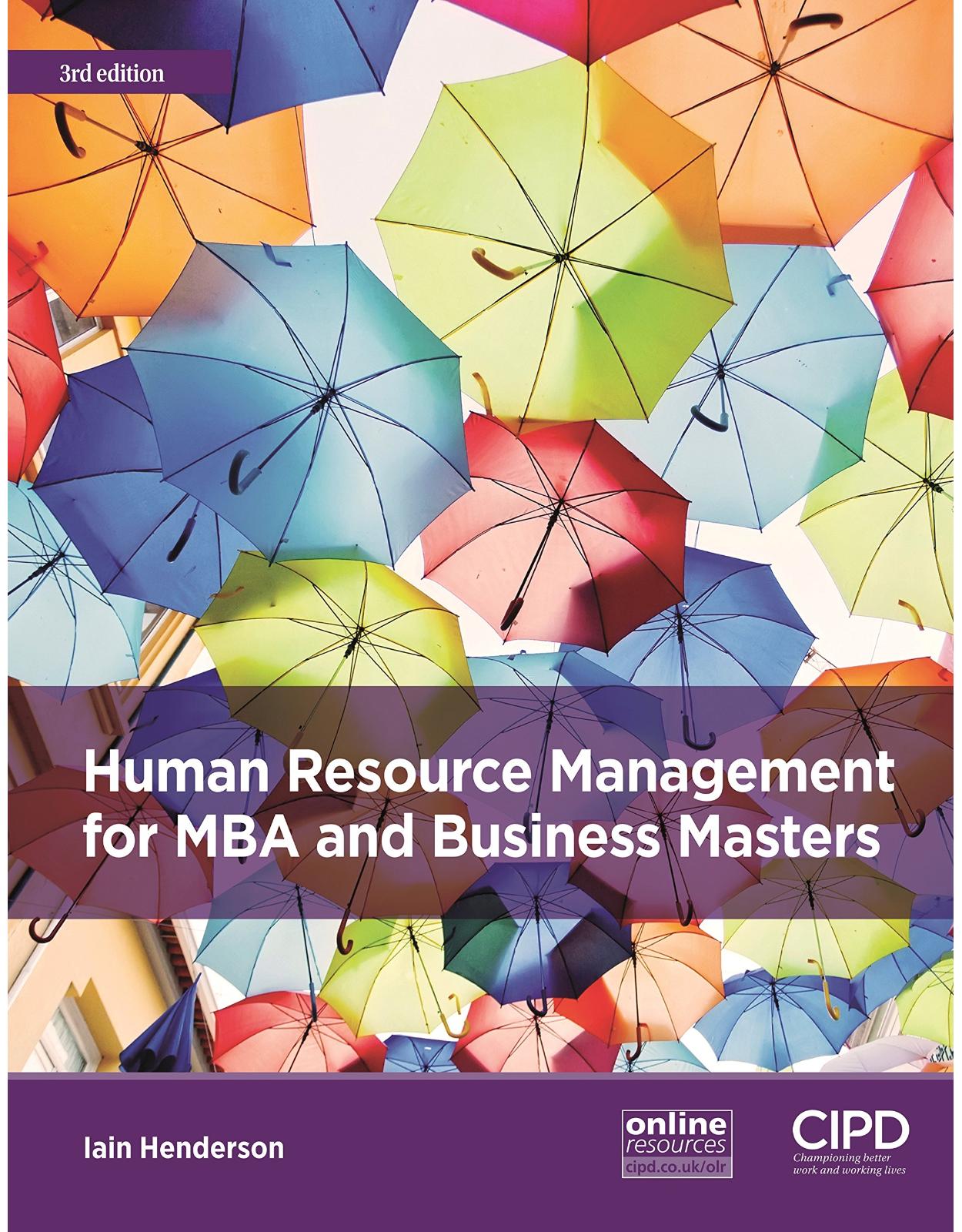 Human Resource Management for MBA and Business Masters