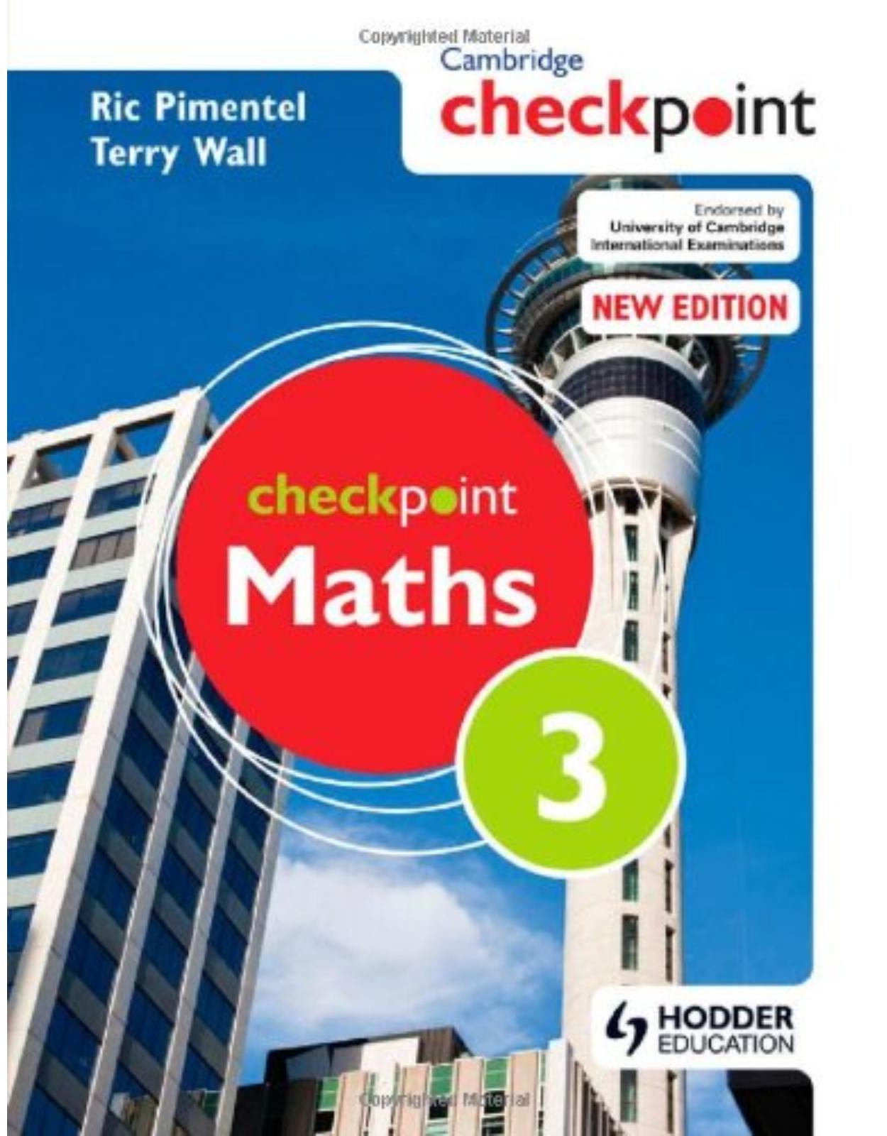 Cambridge Checkpoint Maths Student’s Book 3