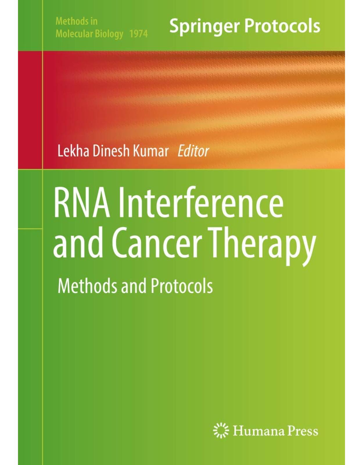 RNA Interference and Cancer Therapy. Methods and Protocols