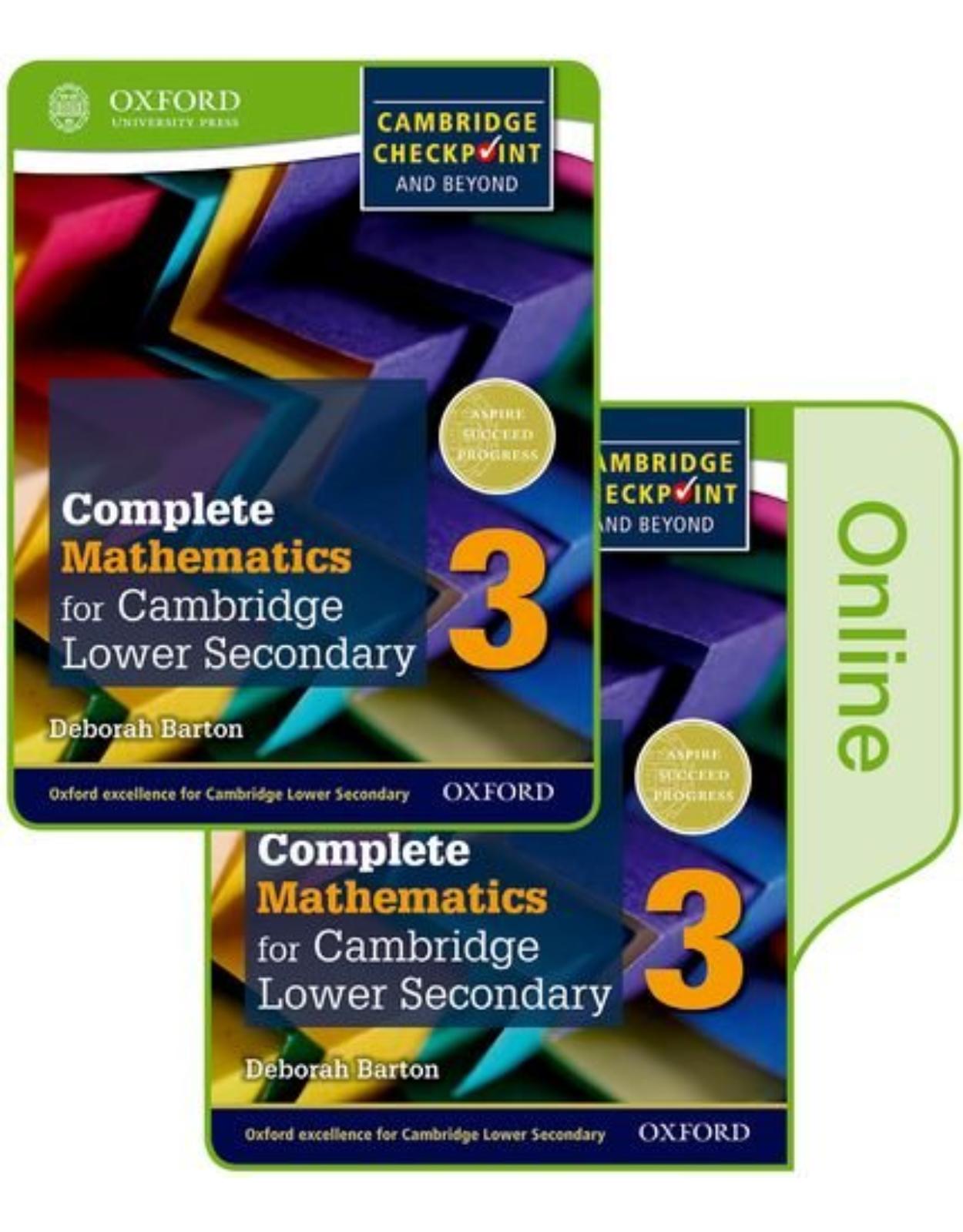 Complete Mathematics for Cambridge Lower Secondary Book 3: Print and Online Student Book (Cie Checkpoint) 