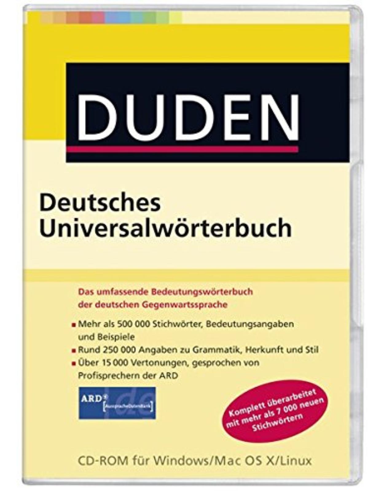 Duden - Deutsches Universalwörterbuch (1Cédérom) 