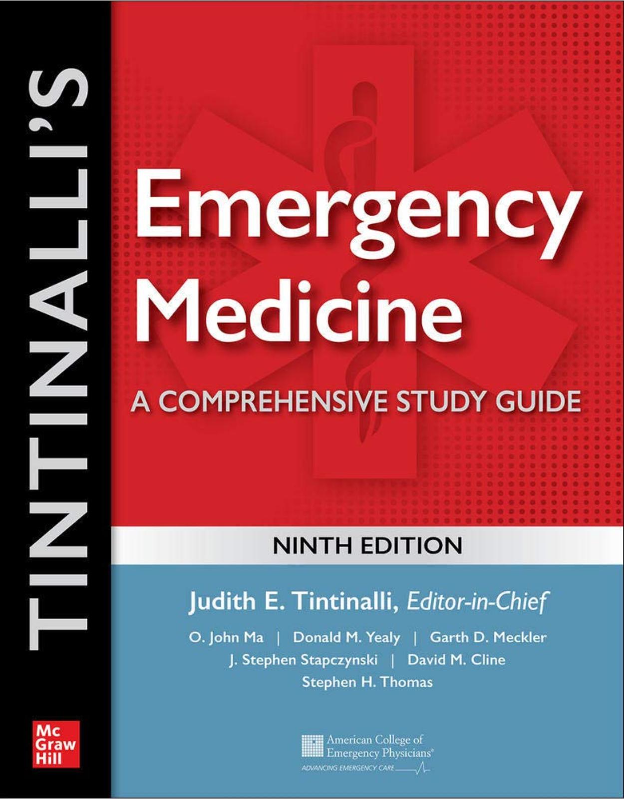 Tintinalli’s Emergency Medicine: A Comprehensive Study Guide, 9th edition