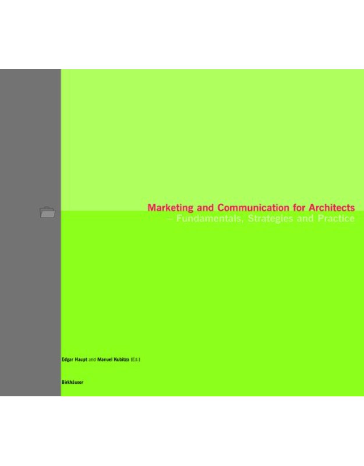 Marketing and Communication for Architects: A Handbook