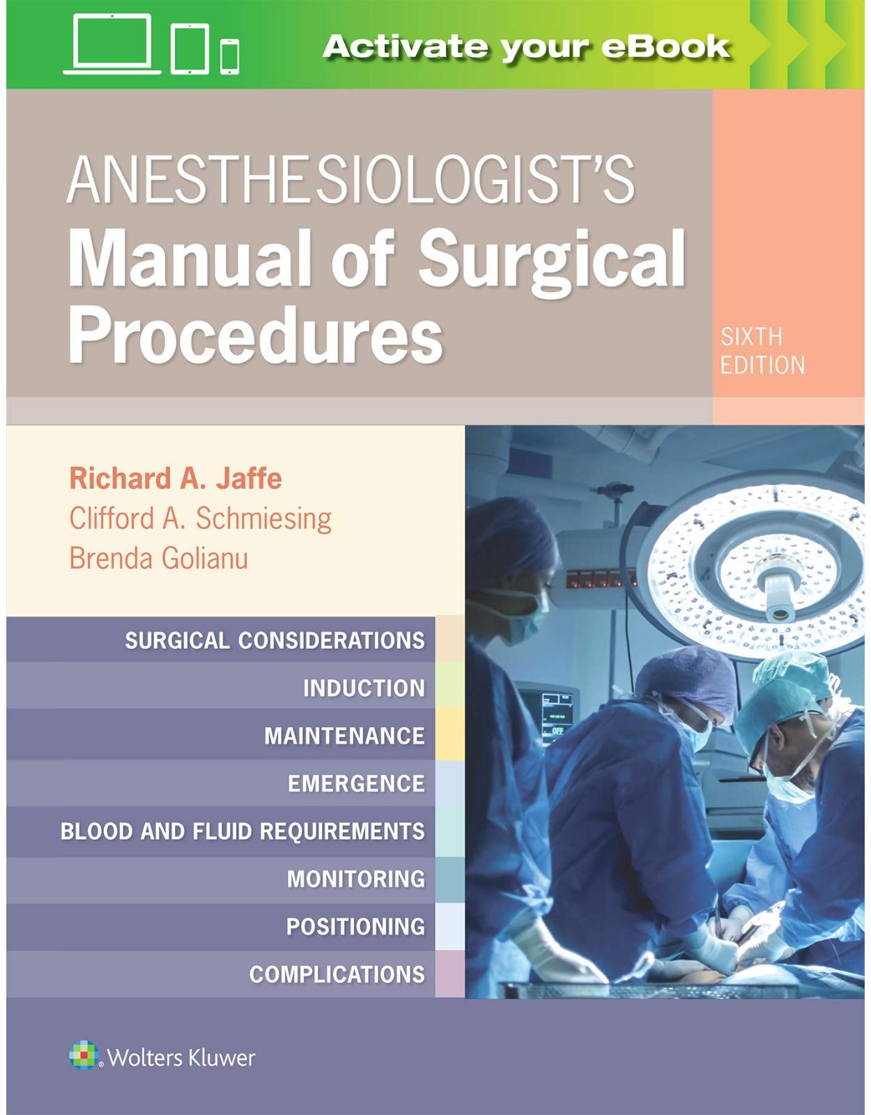 Anesthesiologist's Manual of Surgical Procedures 