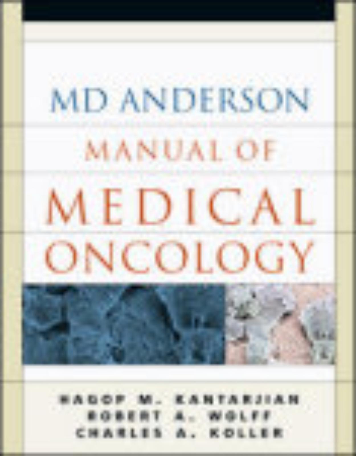 The M.D Anderson Manual of Medical Oncology