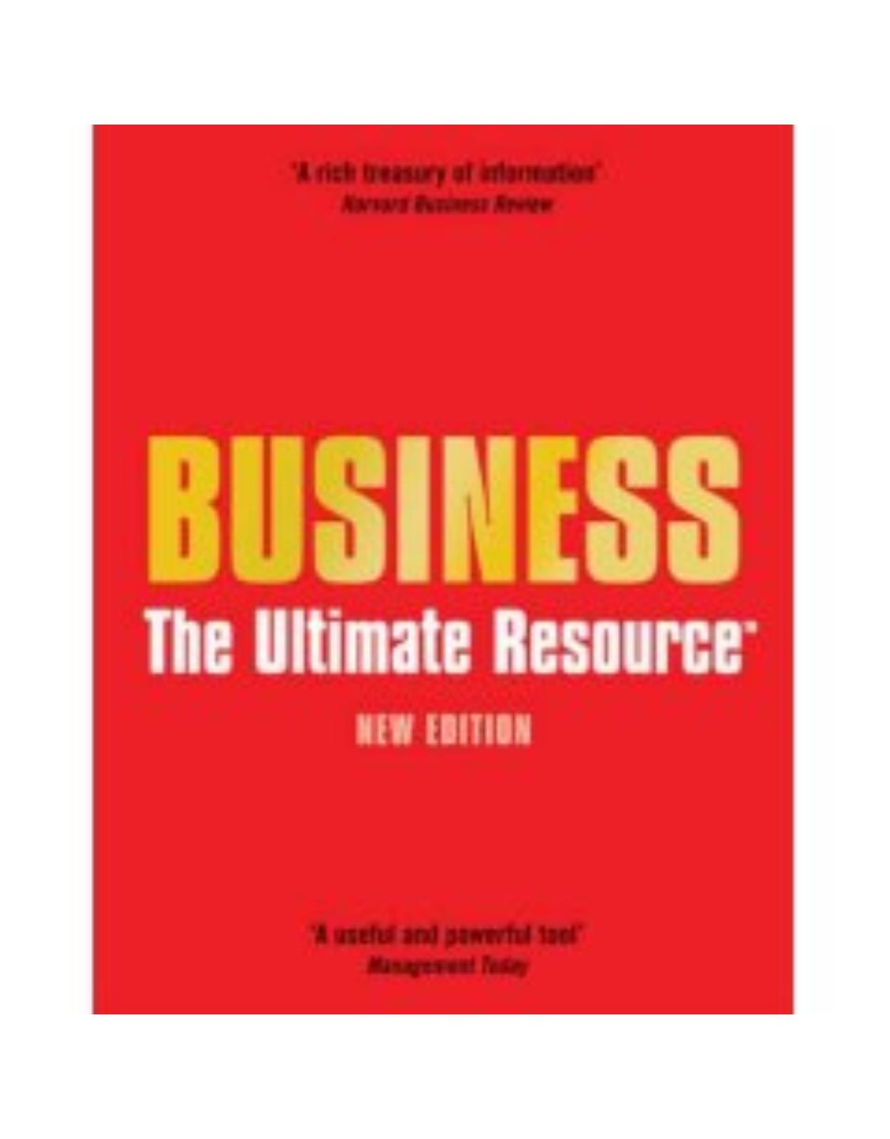 Business, The Ultimate Resource