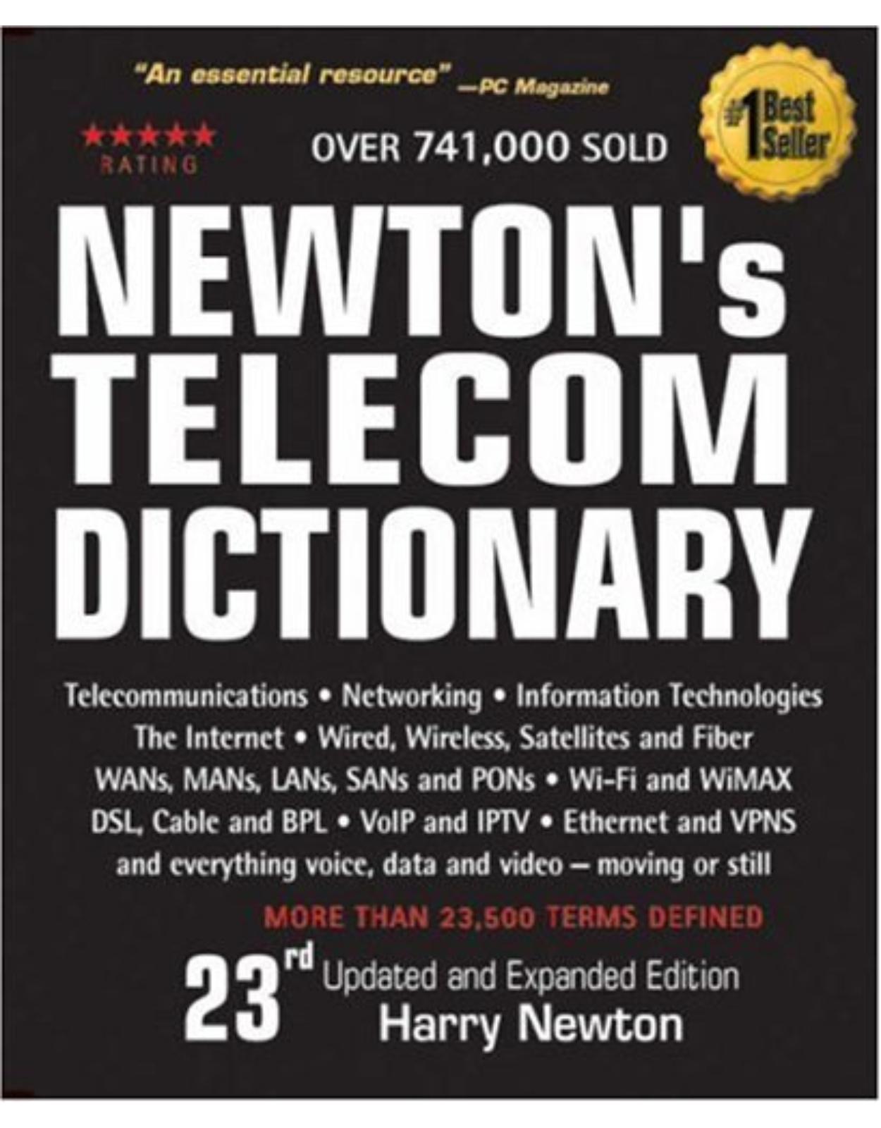 Newton’s Telecom Dictionary