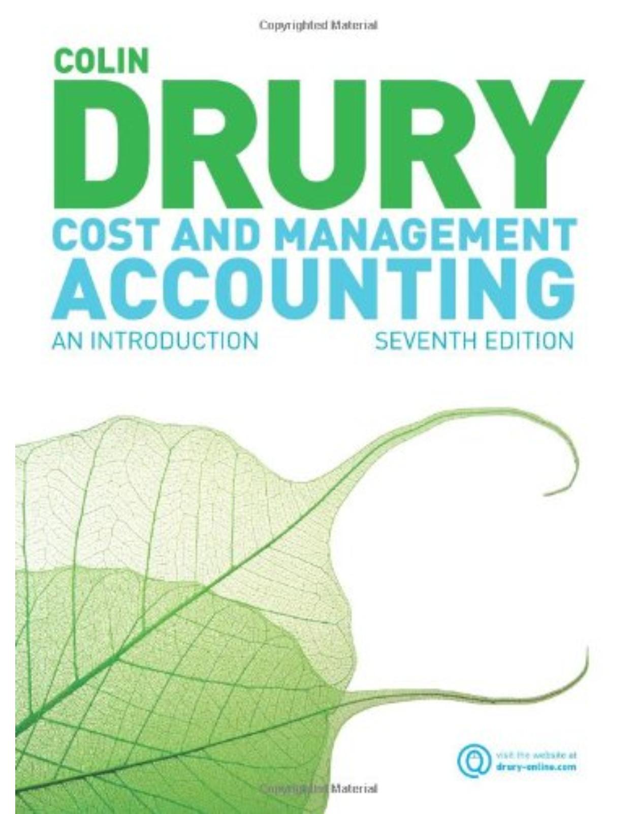 Cost and Management Accounting 7e