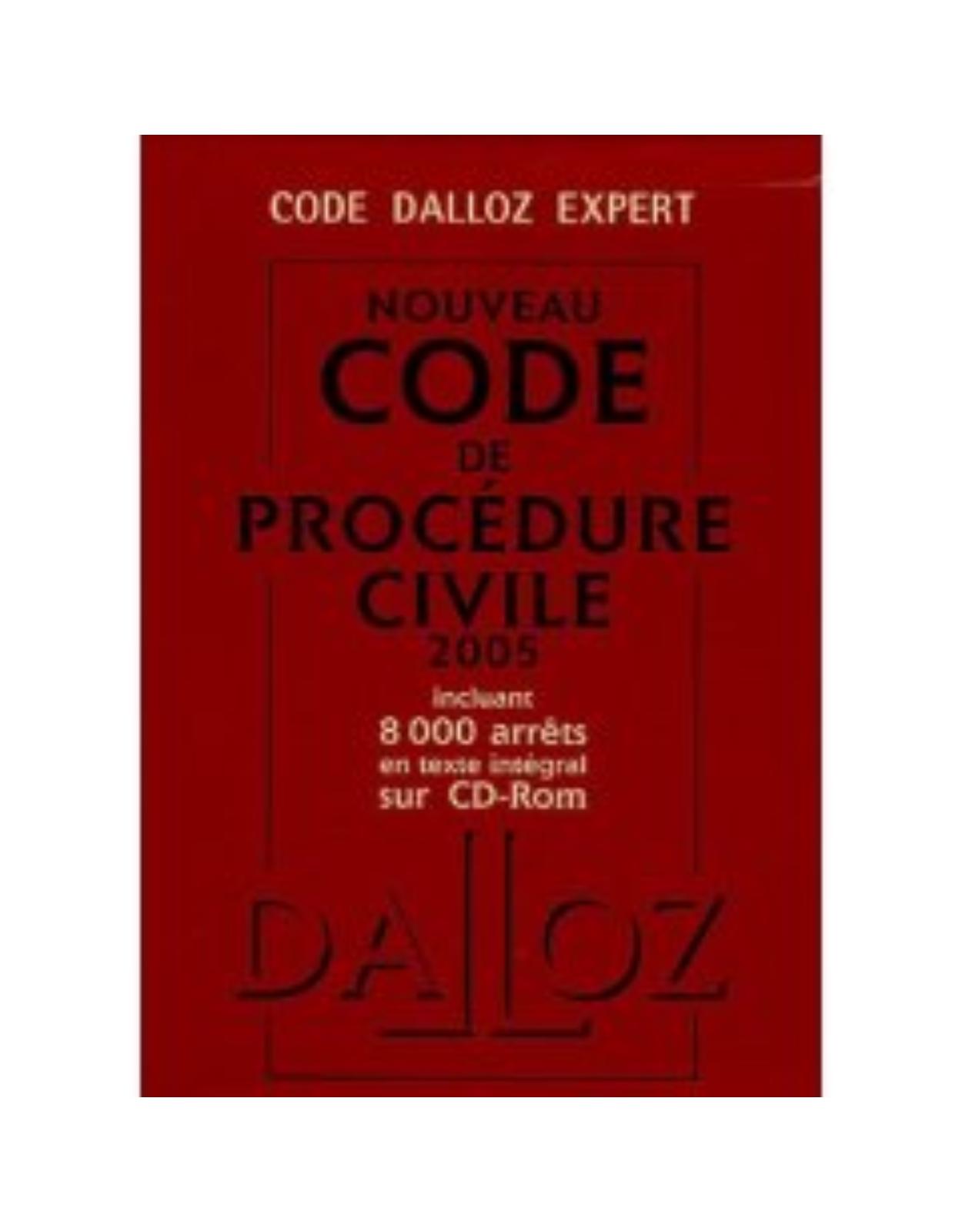 Code Dalloz Expert. Nouveau code de procédure civile 2005 (plus CD)