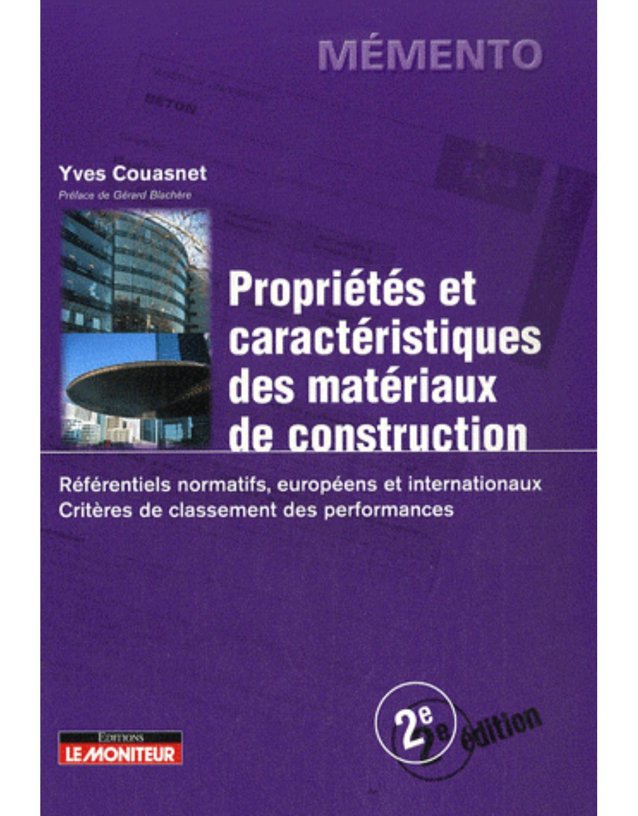 Memento - Propriétés et caractéristiques des matériaux de construction