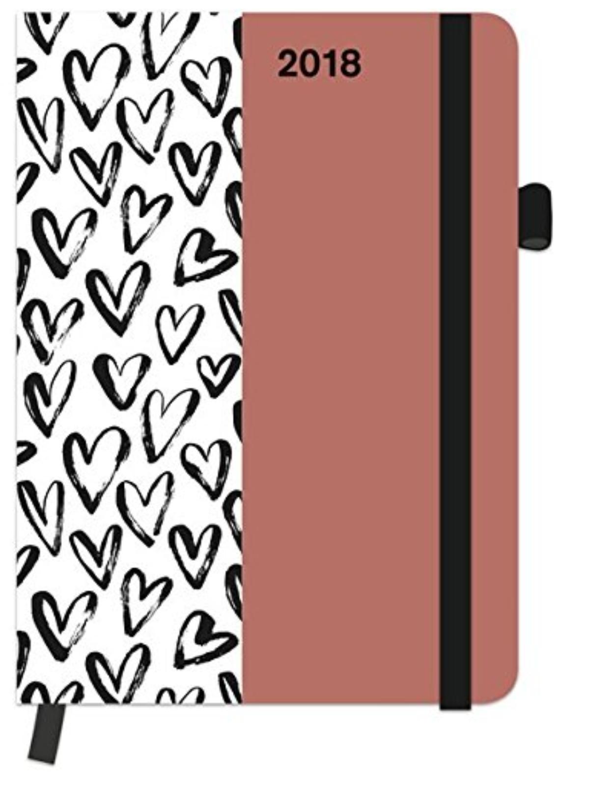 Agenda SoftTouch Pattern Hearts 2018