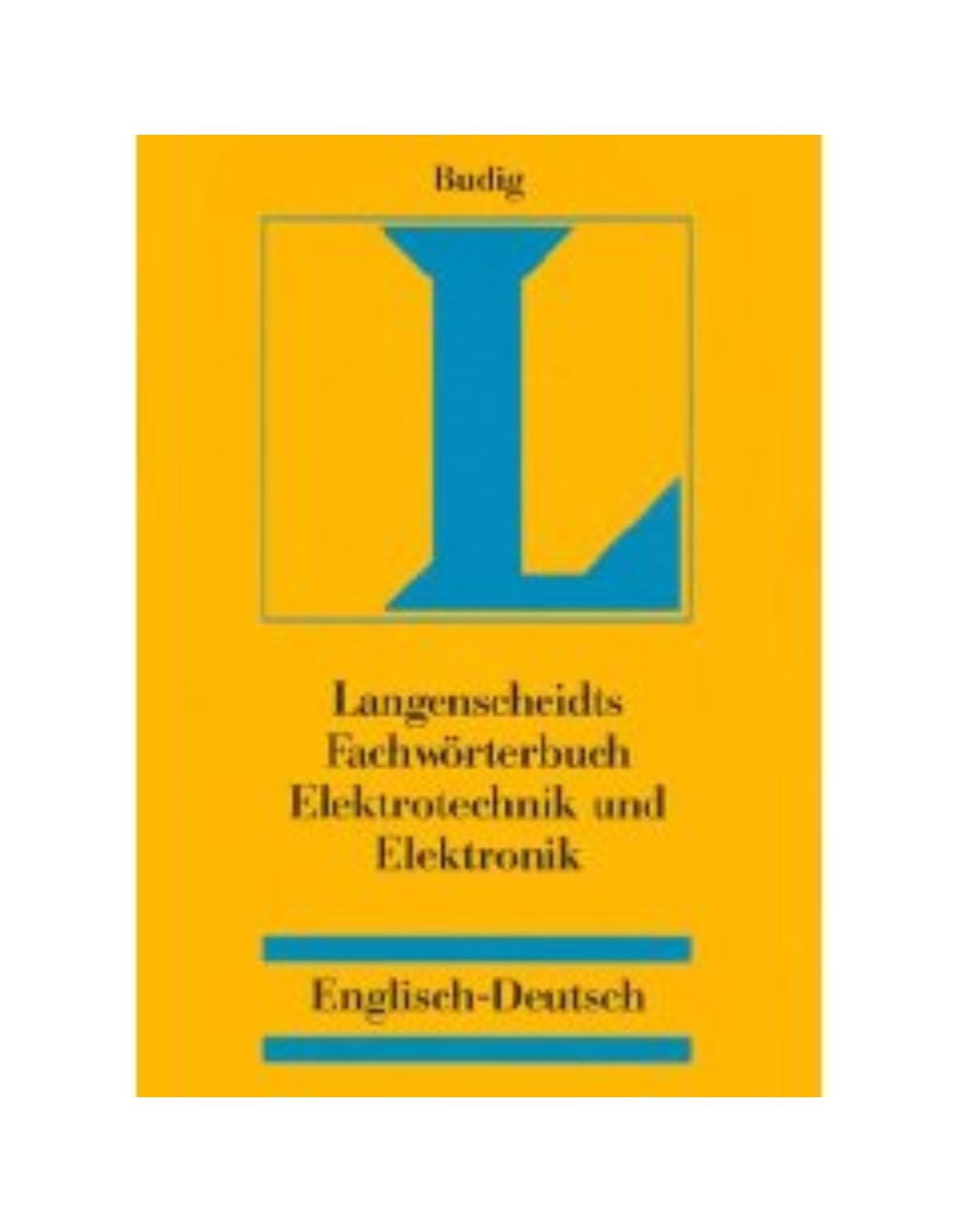 Langenscheidt Fachworterbuch Elektrotechnik und Elektronik