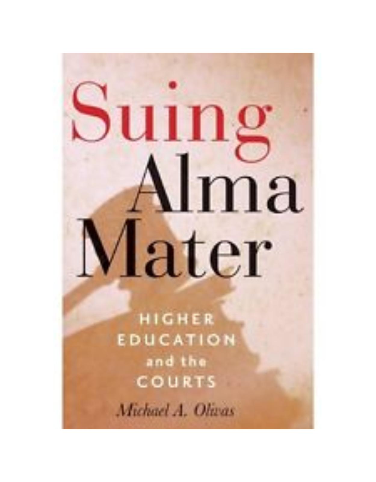 Suing Alma Mater. Higher Education and the Courts
