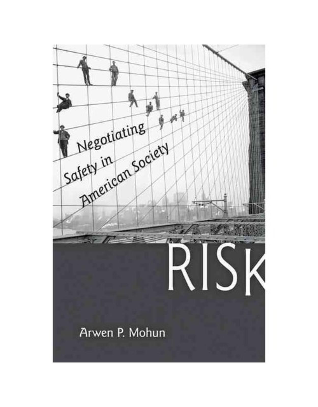 Risk. Negotiating Safety in American Society