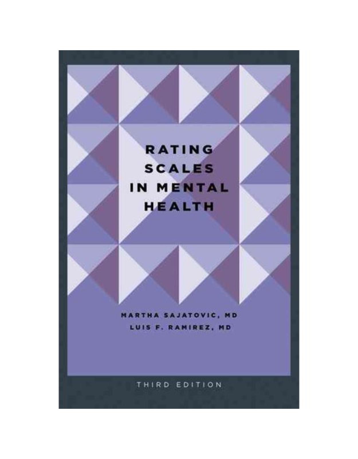 Rating Scales in Mental Health. Third Edition