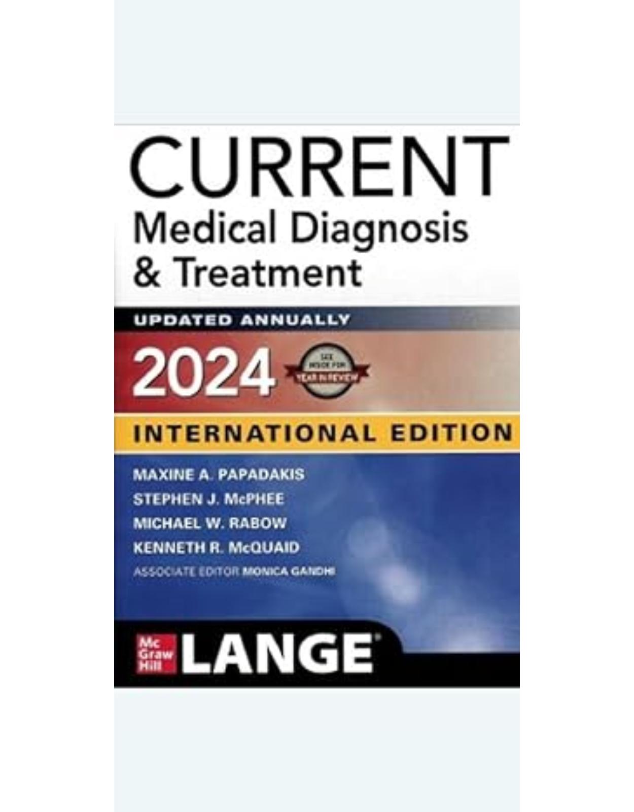 Current Medical Diagnosis And Treatment 2024