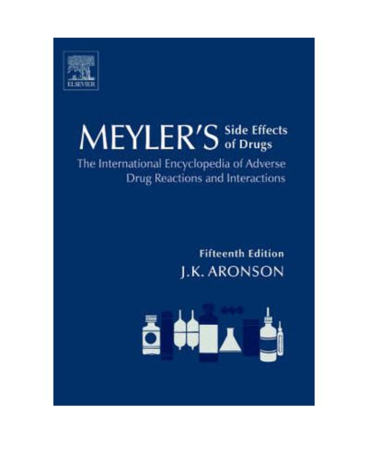 Meyler's Side Effects of Drugs, 15th edition