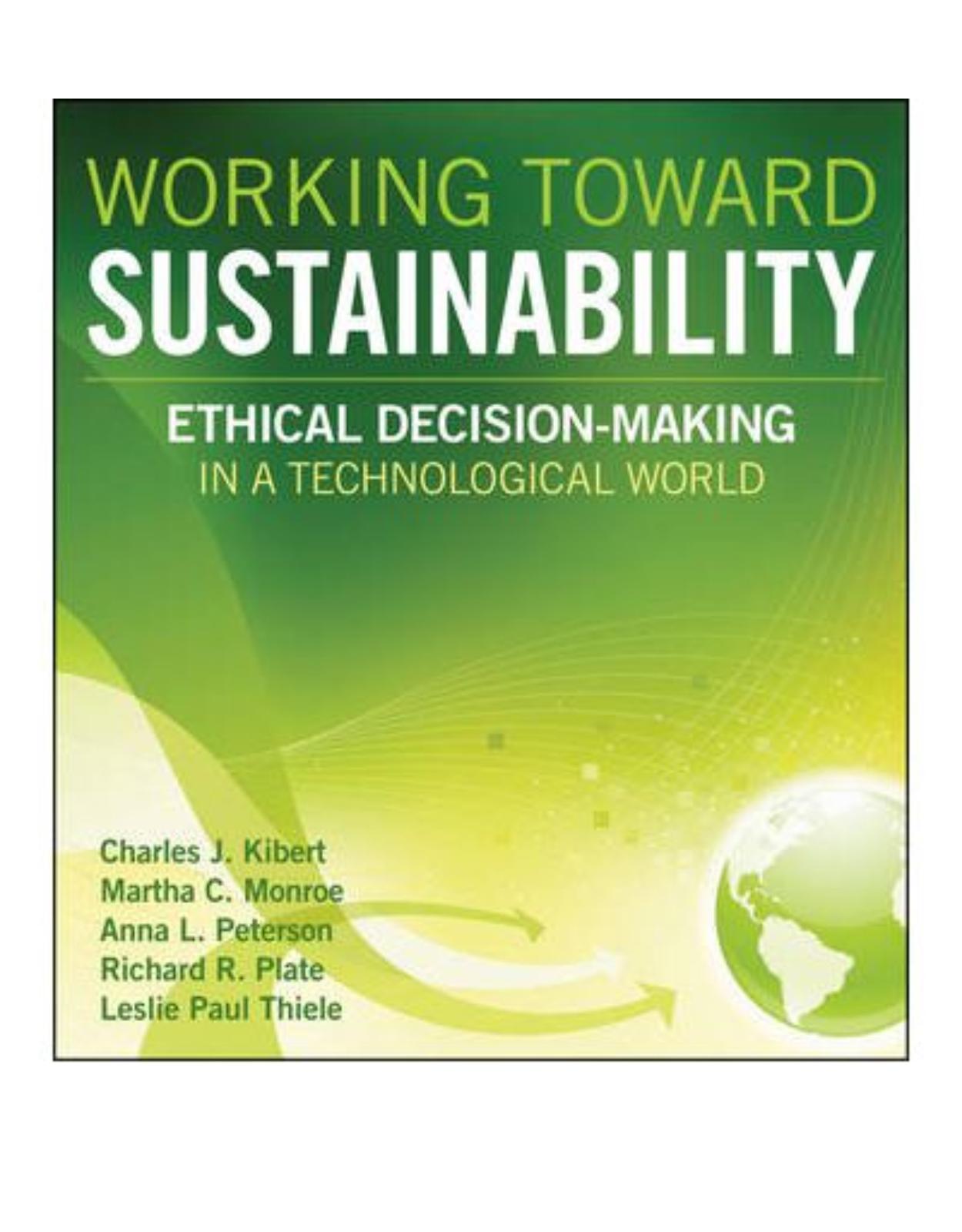 Working Toward Sustainability