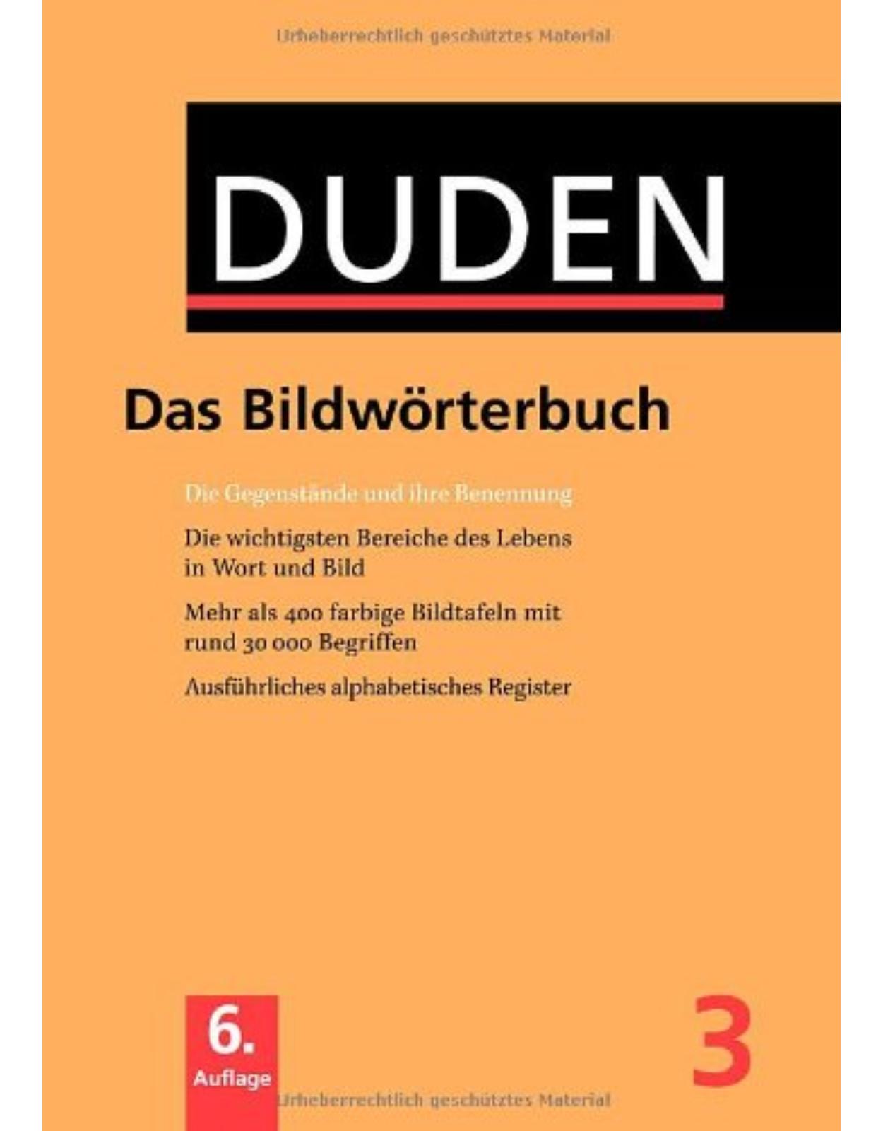 Der Duden in 12 Bänden - Band 3 : Das Bildwörterbuch