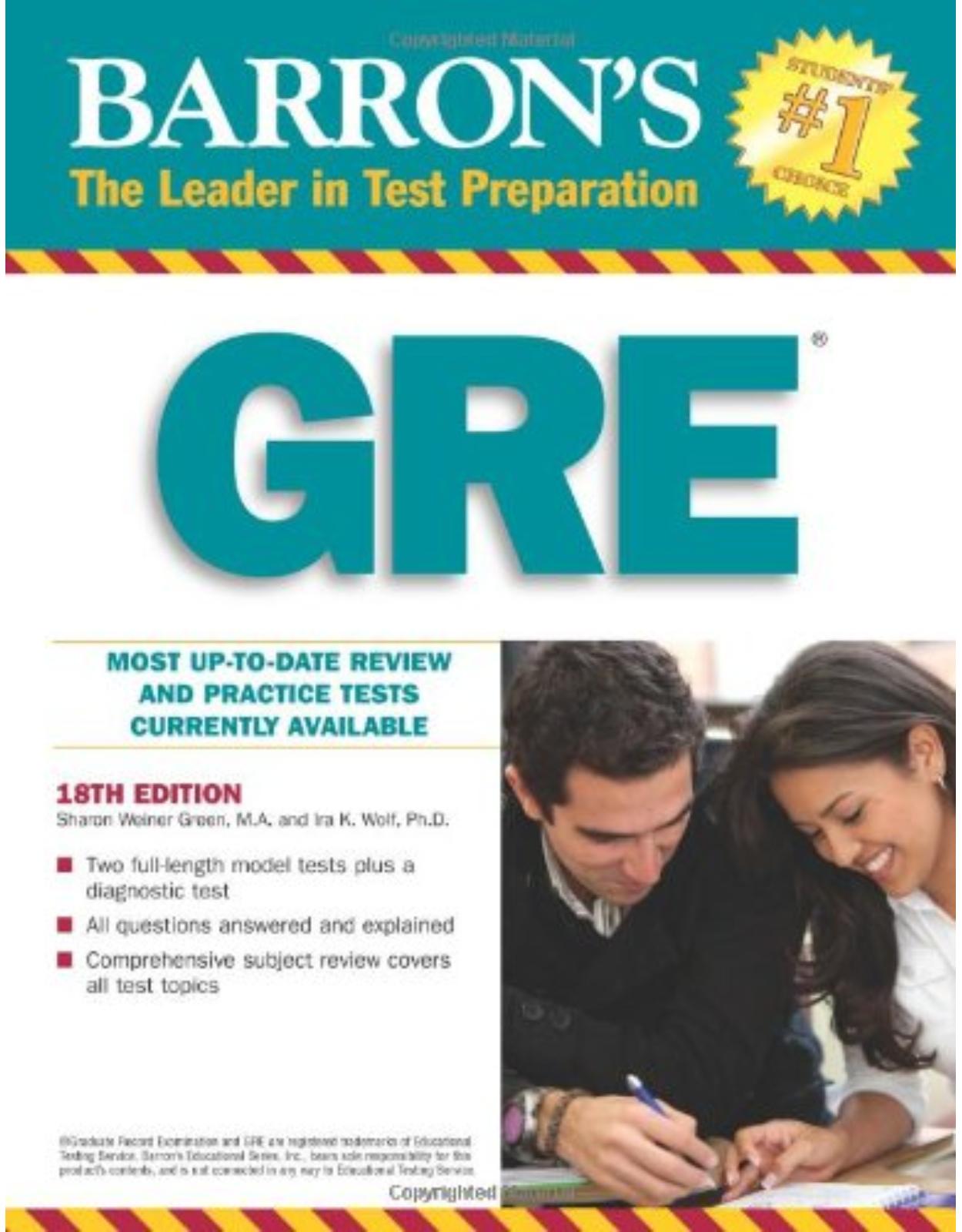 Barron's GRE. Book with CD-ROM