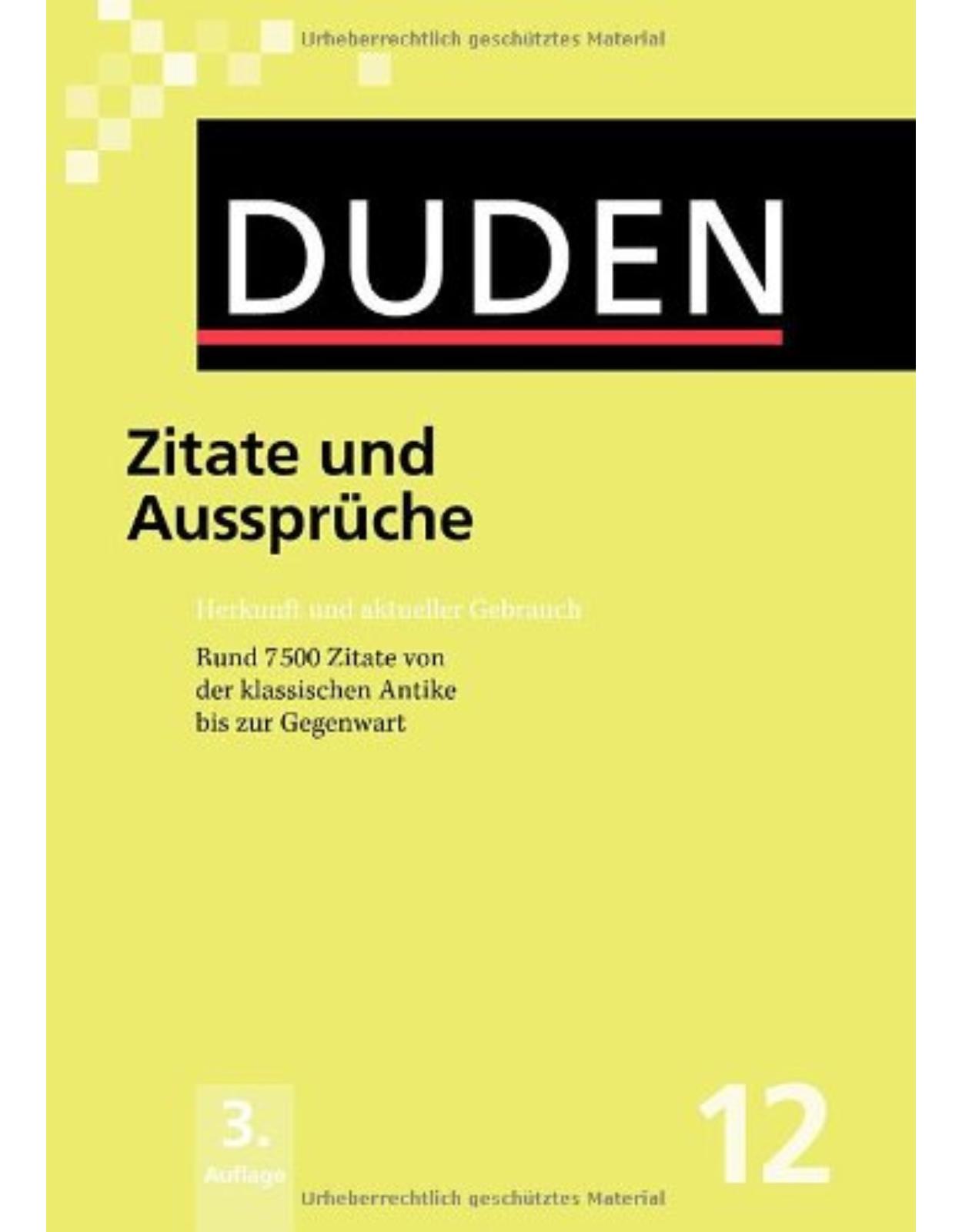 Duden BD. 12 - Zitate/ Ausspr