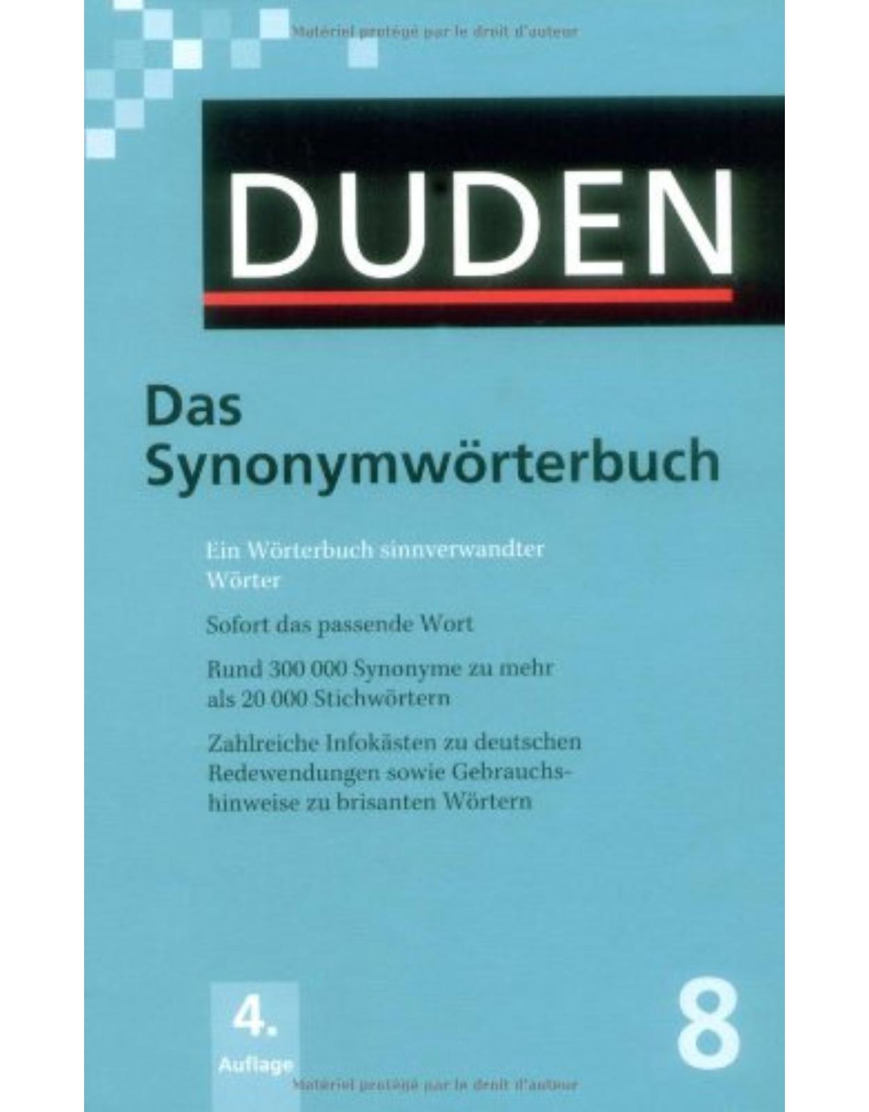 Der Duden in 12 Bänden - Band 8 : Das Synonymwörterbuch + CD