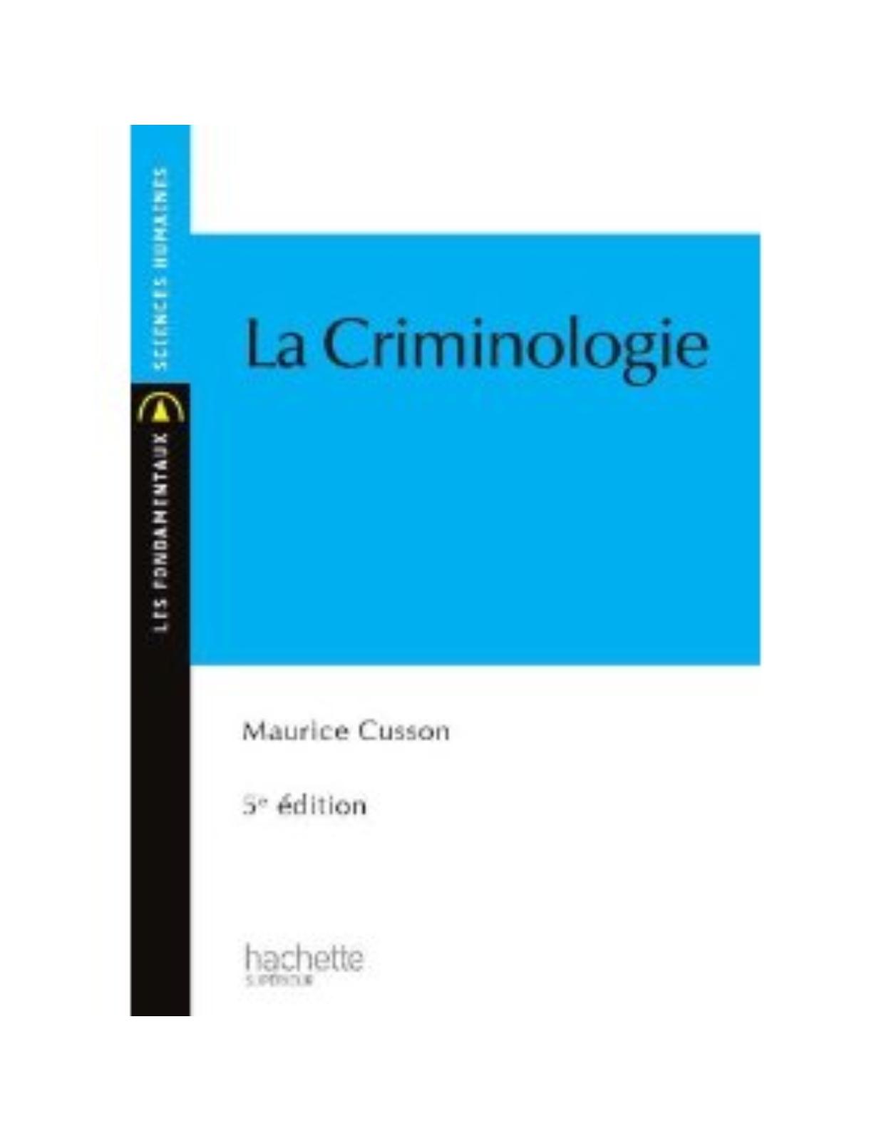 La criminologie