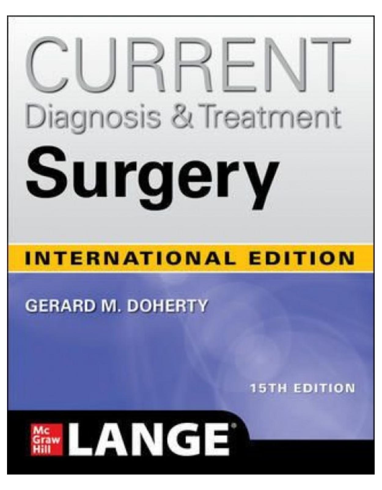 Current Diagnosis and Treatment Surgery, 15th 