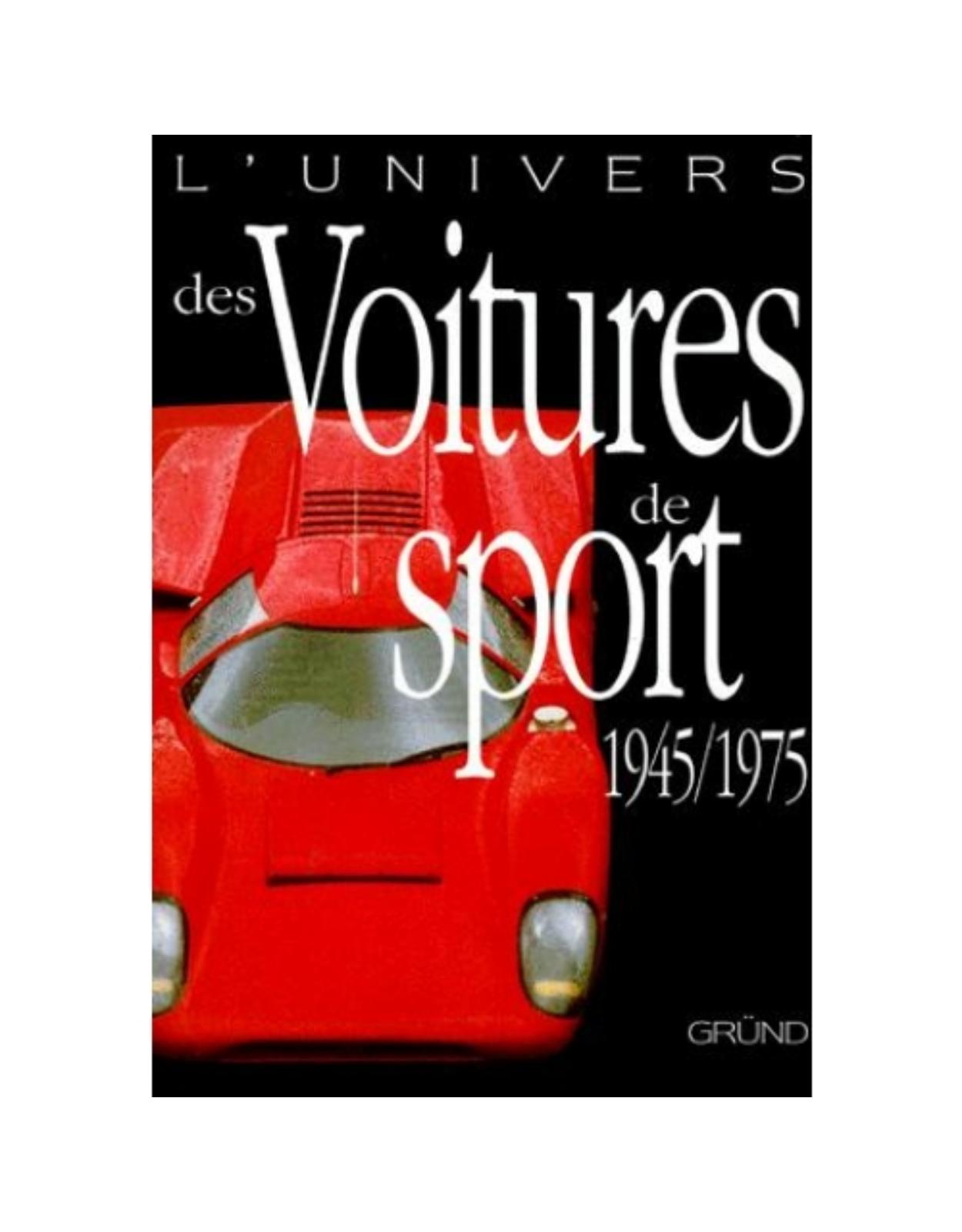 L'Univers des Voitures de Sport 1945-1975
