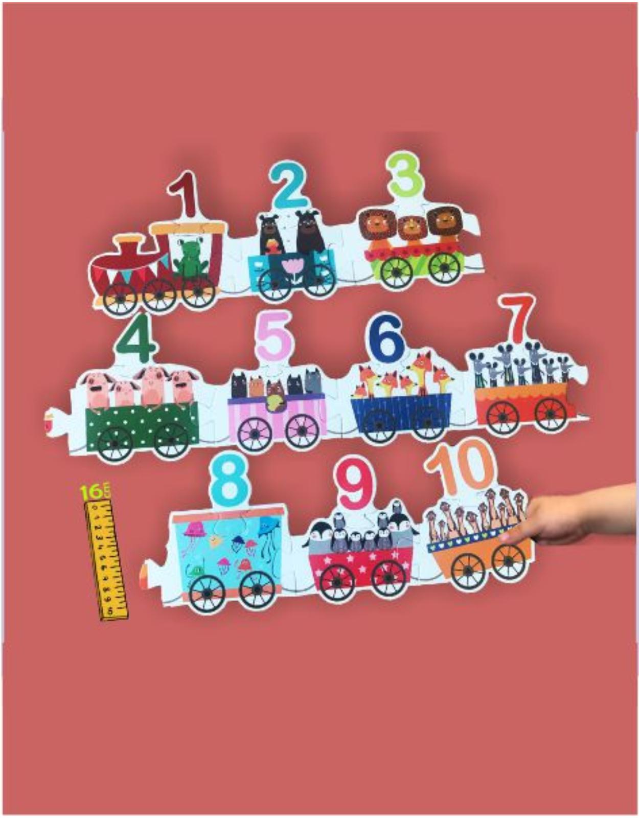 TRENUL 1-2-3 (Set carte + puzzle)