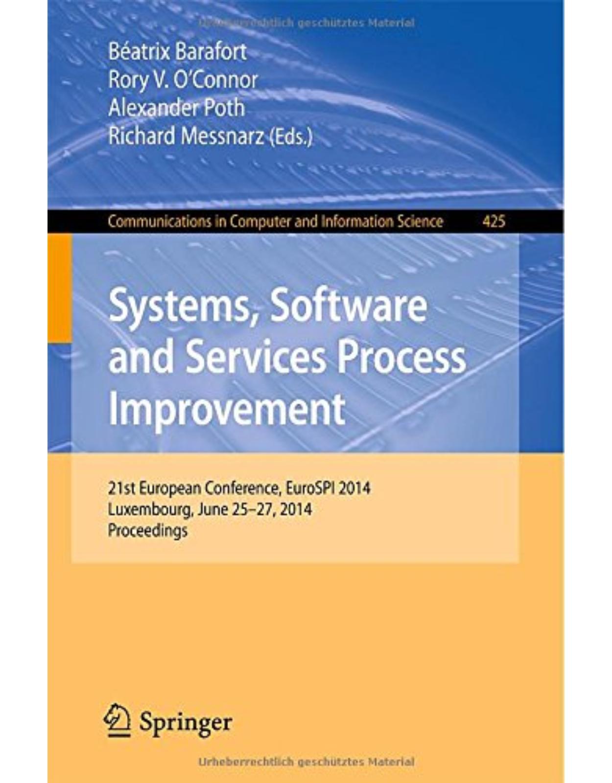 Systems, Software and Services Process Improvement