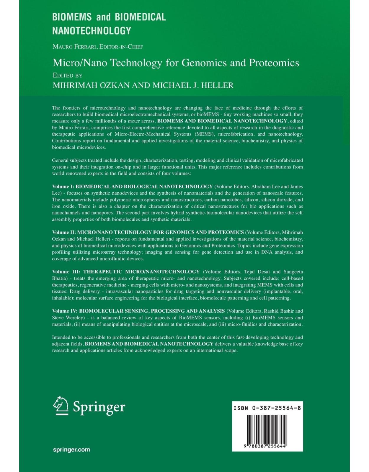 Micro/Nano Technologies for Genomics and Proteomics: Micro-and-nano-technologies for Genomics and Proteomics v. 2 (Biomems and Biomedical Nanotechnology)