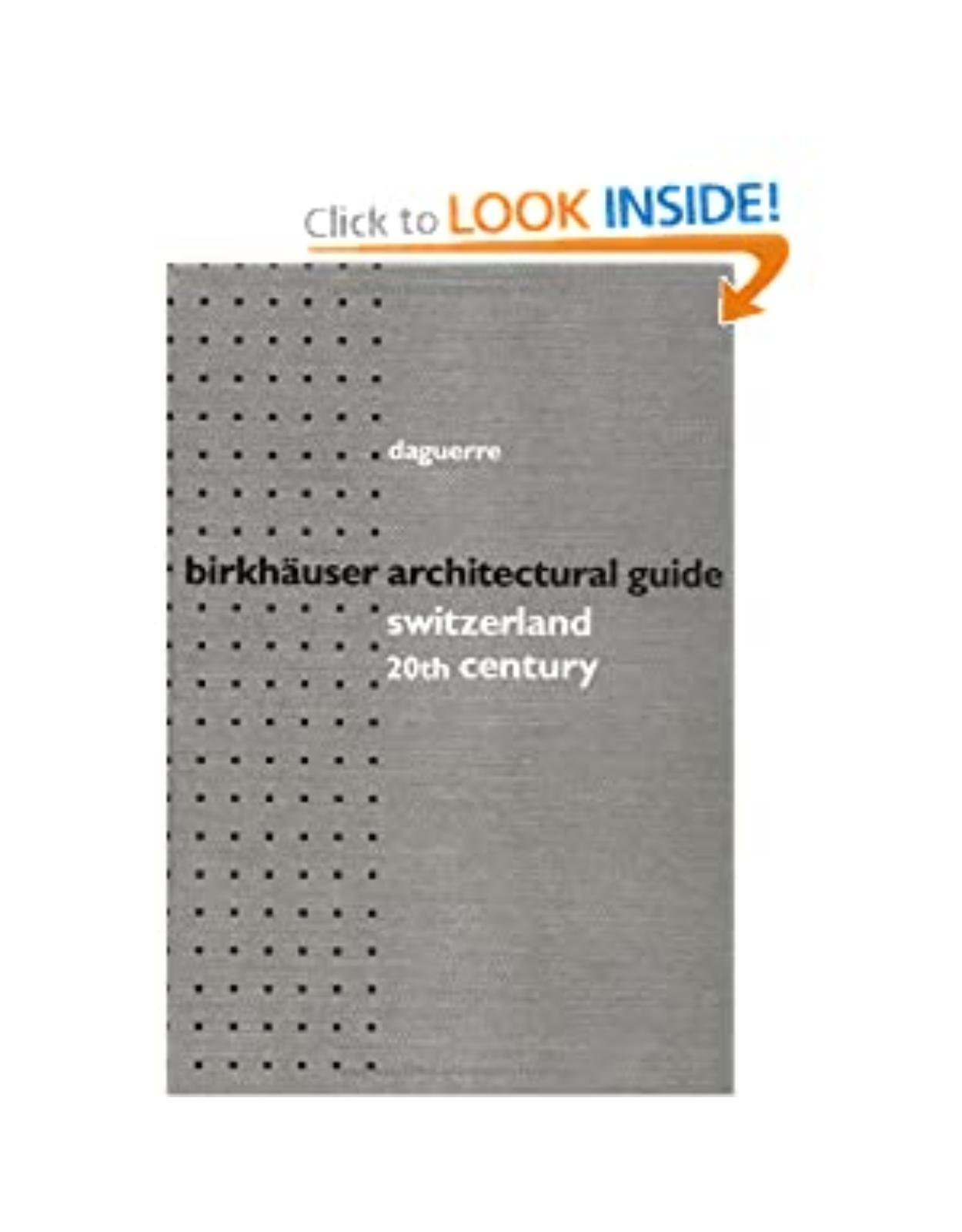 Birkhauser Architectural Guide to Switzerland: 20th Century